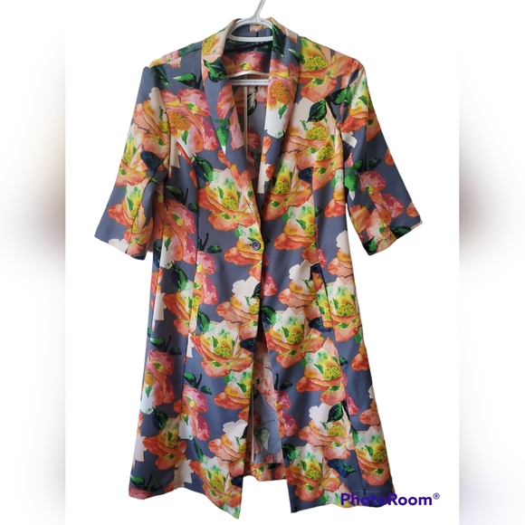 Long Floral Dress/Blazer - Picture 1 of 8